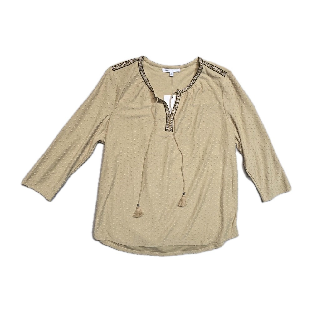 daniel rainn Women's  Brown Blouse Top Large ‎ NWT